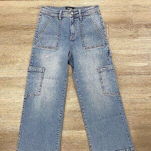 Womens Wide Leg Denim Jeans